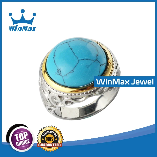 2015 Winmax Fall &amp Winter New Acid Blue Big Stone Ring For Men Stainless Steel Men's Classic Jewelry Free Shipping|stone knife|stone
