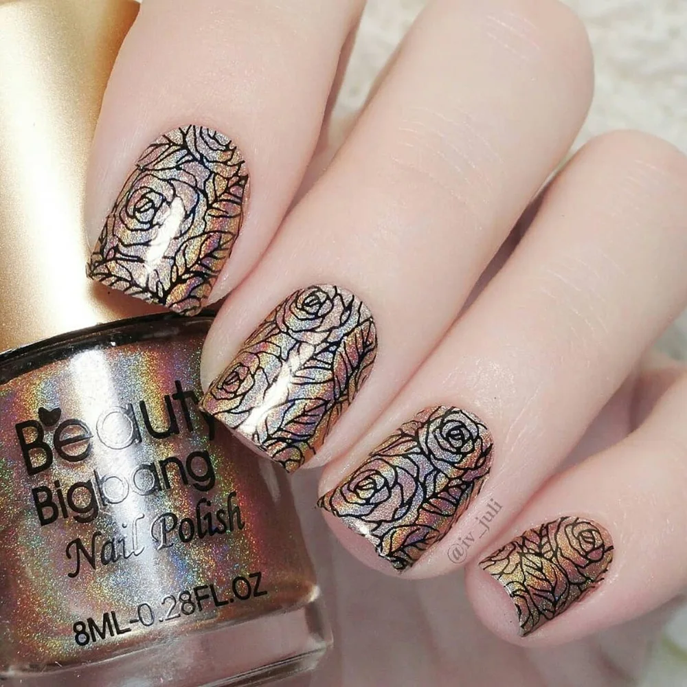 BeautyBigBang 12 цветов 8 мл голографический с голографическим блеском лак для ногтей Голограмма Эффект лак для ногтей инструменты для дизайна ногтей Полировка
