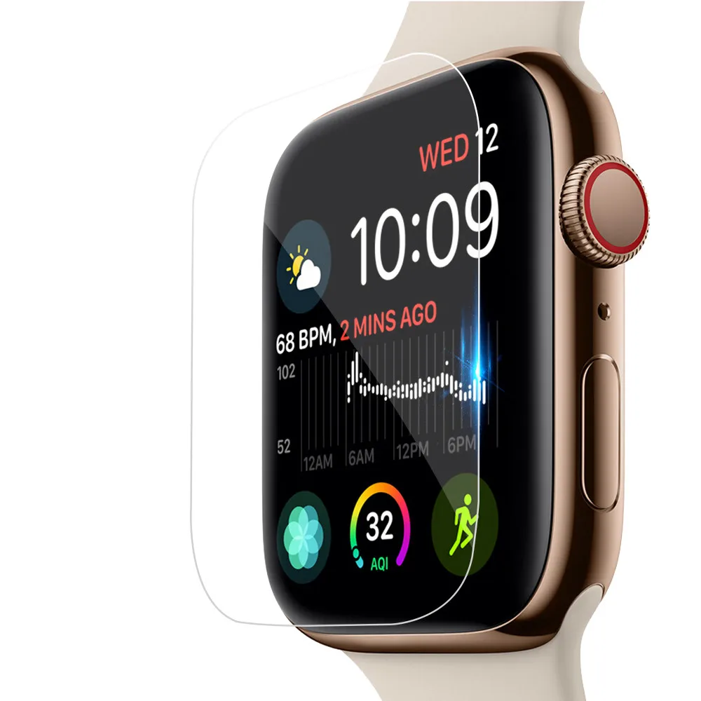 5 шт. Защитная пленка для Apple Watch Series 4 44 мм Полная защита экрана Противоударная защитная пленка HD Прозрачная