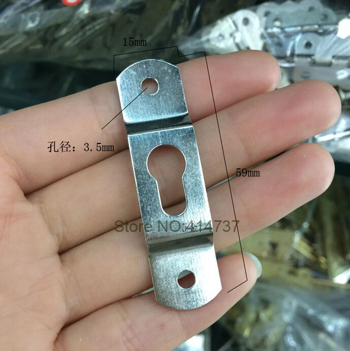 

50pcs Siliver color 15*59mm Picture Frames picture hardware hanging fasteners for paintings Hook+Screw