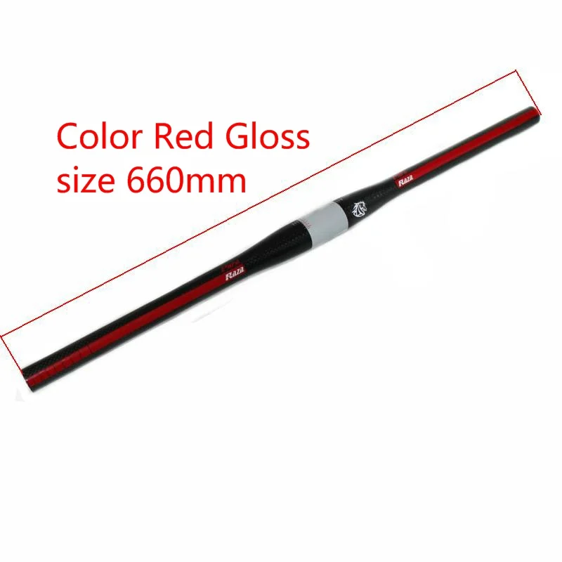 Red 660MM PURARAZA al por mayor mtb bicicleta manillar plano 31,8 мм oclv fibra carbono горный велосипед piezas manillar Размер 580 мм-760 мм - Цвет: Red 660MM