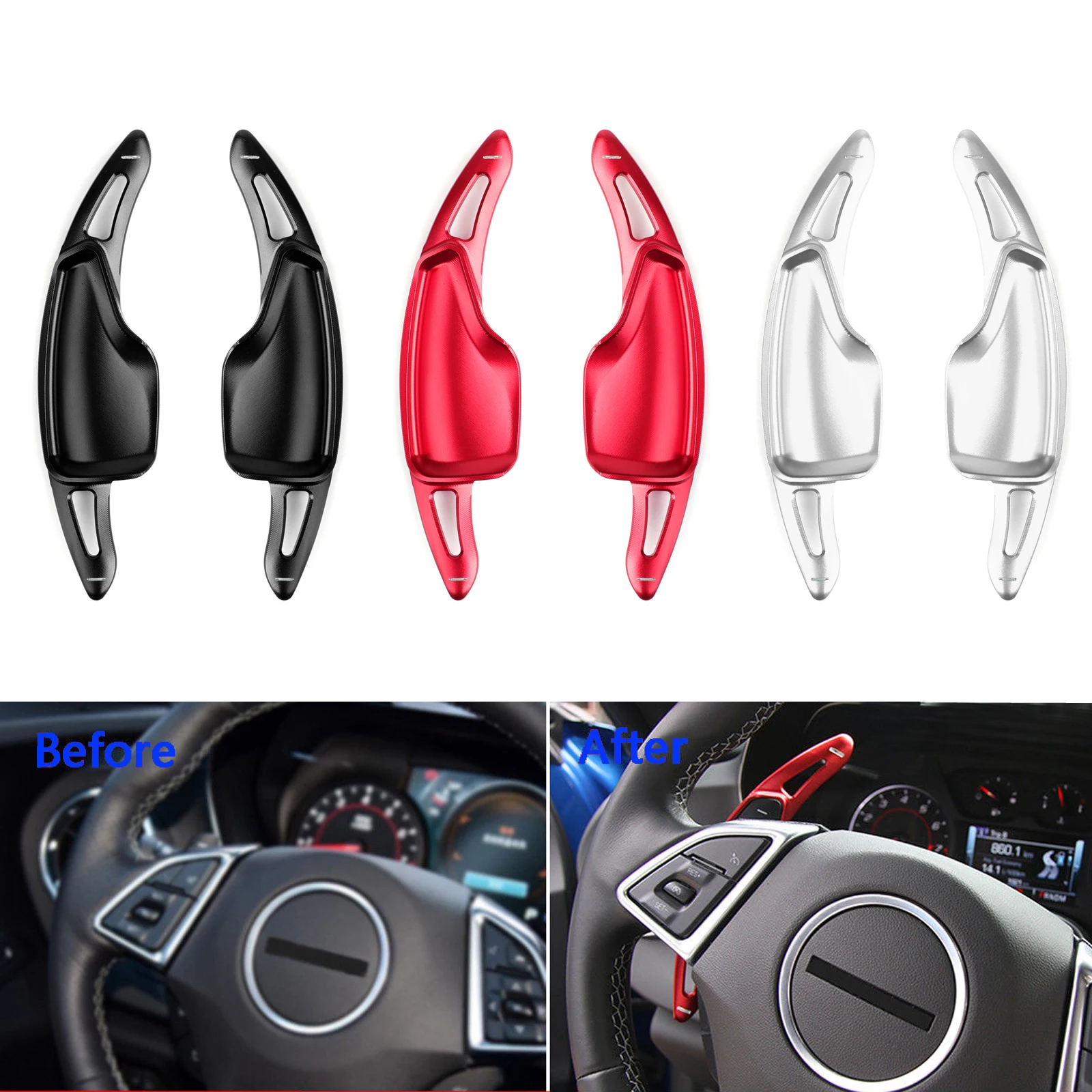 

Topteng For Chevrolet Camaro 2016 2017 2018 2019 Steering Wheel Shift Paddle Shifter Extension Car Accessories Parts