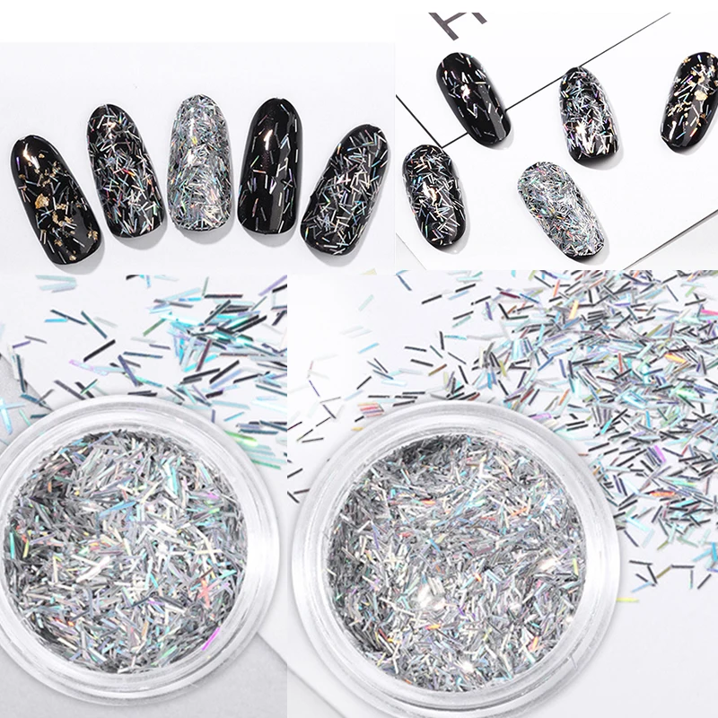 1 коробка голографический Блестящий лак для ногтей с блестками лазерный