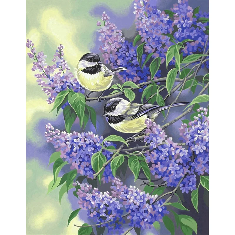 

Full Square/Round drill Diamond painting 5D DIY Diamond embroidery Cross stitch birds in flowers Diamond mosaic Rhinestone A621
