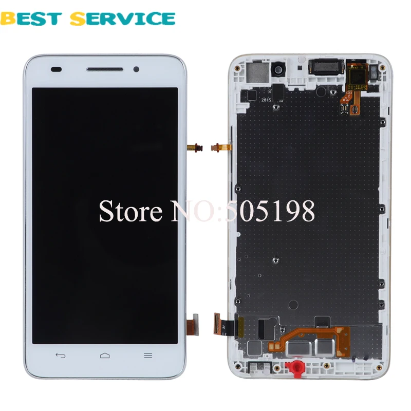 Black White For Huawei G620s LCD Display with Touch Screen Digitizer Frame Assembly Replacement Parts + Free Tools | Мобильные