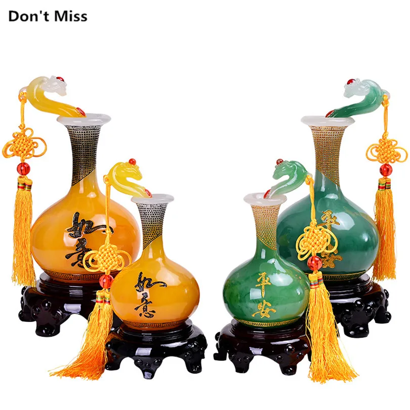 Аксессуары для украшения дома мирная ваза и искусственные статуэтки фэн шуй