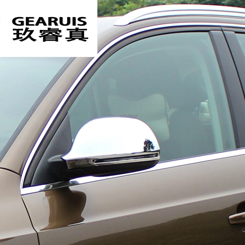 

Car styling Rear View mirror anti-rub scratch bumper strip For Audi Q3 2013-2016 upgrade the highlight decorative cover shell