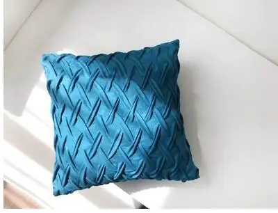 Роскошная синяя плиссированная наволочка для дивана Наволочка на талию подушки
