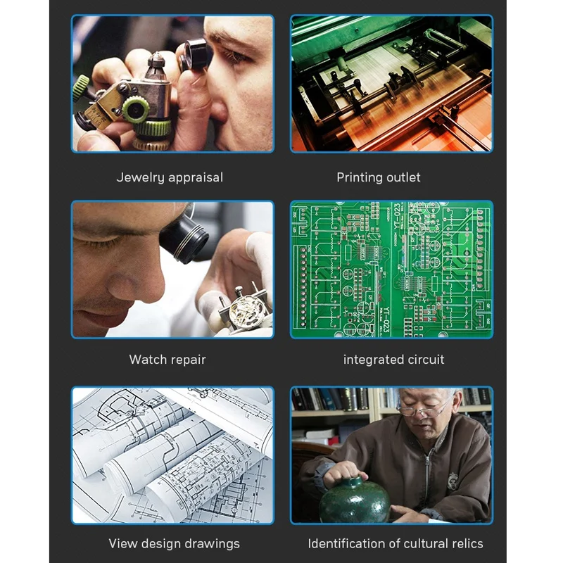 Увеличительное стекло со светодиодной подсветкой увеличительное с лампой для