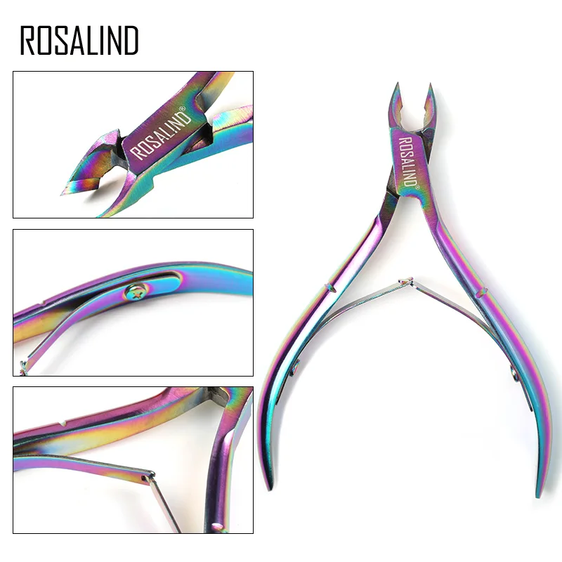 ROSALIND 1 шт. ножницы для кутикулы ногтей из нержавеющей стали маникюрные