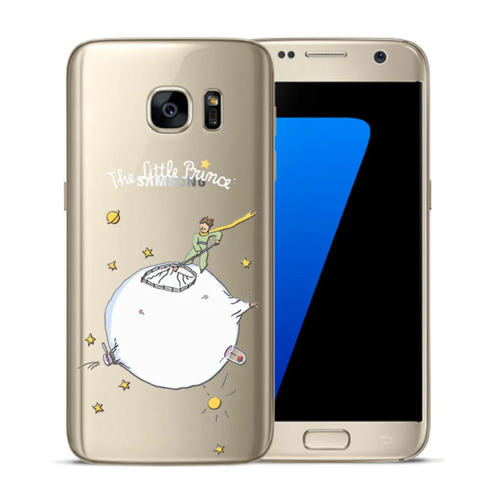 Мягкий чехол Little Prince из ТПУ для Samsung Galaxy J3 J5 J7 J2 Prime S5 Mini S6 S7 Edge S8 S9 S10 Plus E S10E задняя