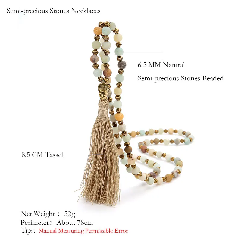 Ожерелье OAIITE из натурального камня 6 мм с бусинами для женщин медные бусины