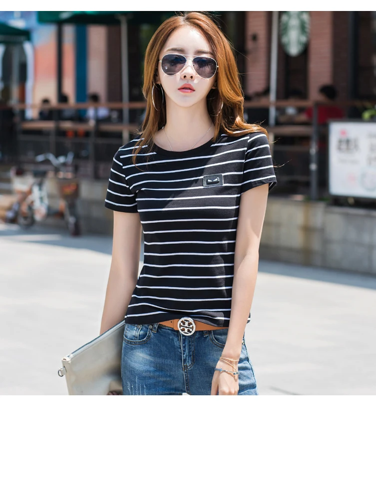 Camisetas Mujer футболка с круглым вырезом Женские топы Футболка 2018 Новая летняя модная