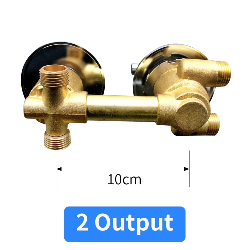 2ways 10cm screw 2/3/4/5 способ Выход латунный душевой клапан смеситель Термостатический смеситель для душа переключающий клапан Управление душевая кабина смеситель для кухни - Цвет: 2ways 10cm screw