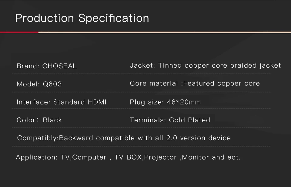 CHOSEAL HDMI 2,0 4K 60Hz HDMI кабель 18 Гбит/с 28AWG плетеный шнур 3D HDMI 2,0 кабель для Apple tv PS4/3 шт. Xbox playstation 10 м 20 м