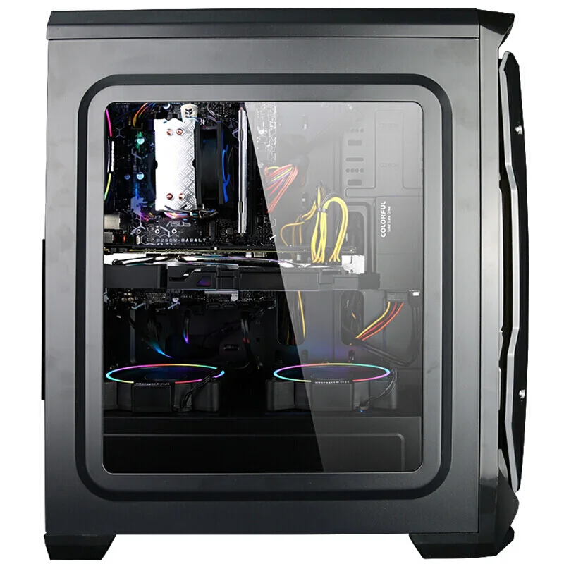 Kotin A7 AMD Ryzen 5 2600 Hexa Core игровой ПК настольный GTX1050TI GPU 120 ГБ SSD 8 Гб DDR4 2666 ram компьютерный стол для PUBG вентиляторы RGB