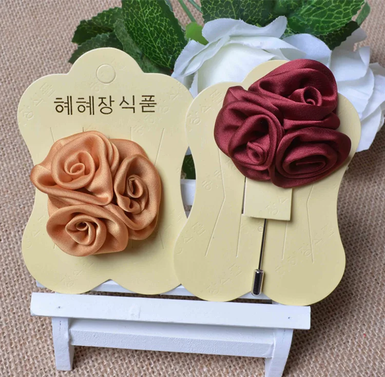 Korean jewelry wholesale handmade fabric brooch classic fashion clothing accessories for men and women receive flowers ro | Украшения и