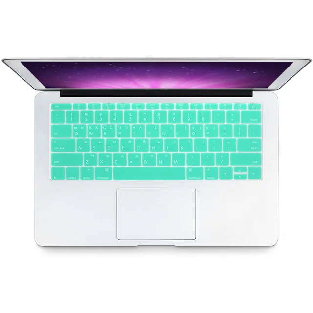 Skyblue Американский корейский мягкий силиконовый чехол-клавиатура для MacBook New Pro 13 дюймов A1708(версия без сенсорной панели) для Macbook 1" A1534 - Цвет: Skyblue