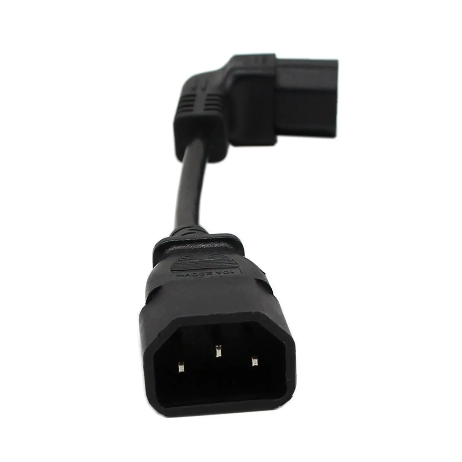 18 см IEC 320 90 градусов C13 3 Pin Female to C14 Male PDU удлинитель питания для компьютера LED HDTV
