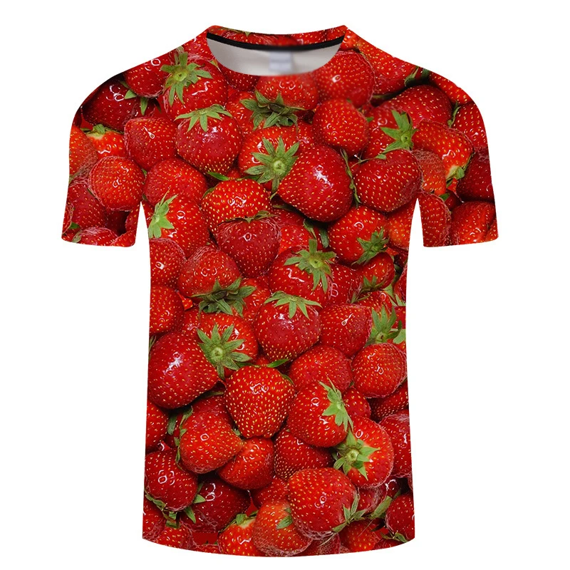 Мужские вечерние футболки Happy Fruit повседневные короткие топы с 3D принтом забавные