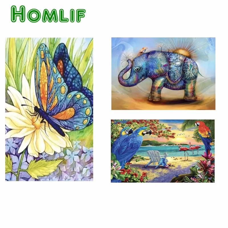 Алмазная картина eigen foto животное бабочка птица текст за сельским районом