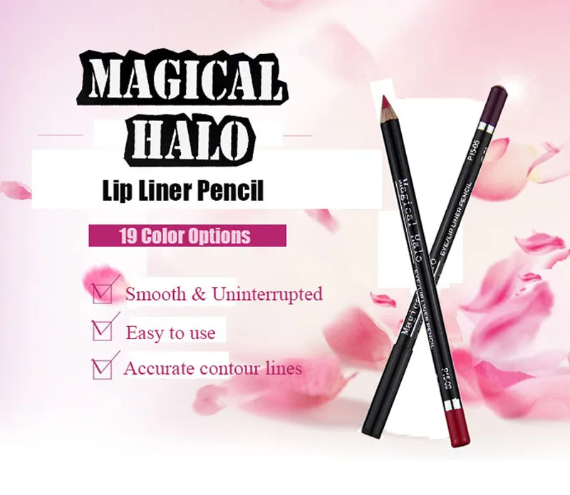 1 шт. бренд Magical Halo профессиональный макияж 19 цветов карандаш для губ Многофункциональный красота карандаш для губ Карандаш для губ Косметика