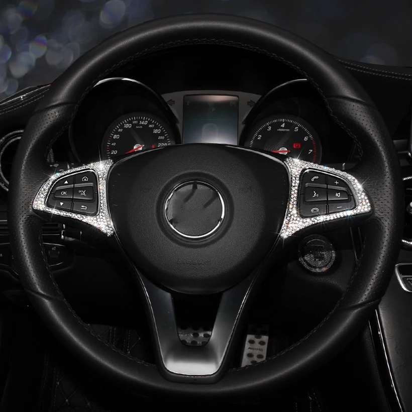 Автомобильные аксессуары 2 шт. наклейка на руль для Mercedes Benz CLA W117 GLA W156 A X156 E W213 GLC Class