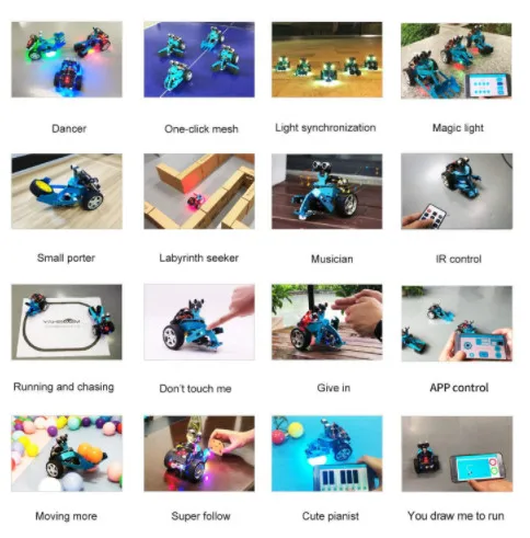 DIY Hellobot Программирование робот микробит производитель Обучающий набор микро: бит умный автомобиль Радиоуправляемый игрушечный робот