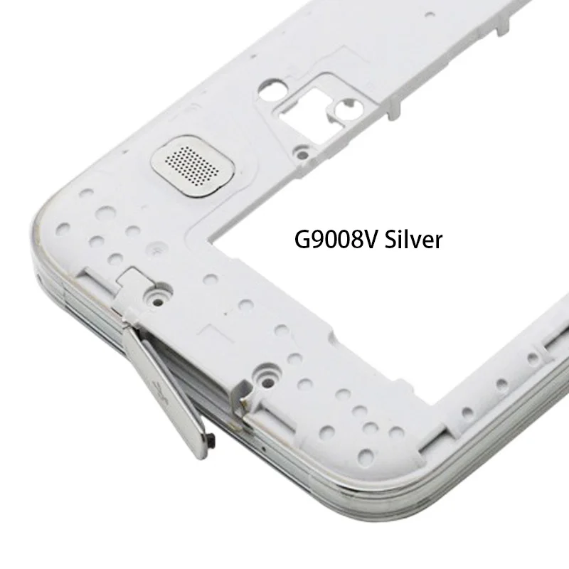 G9008V Silver RUIHUITE средний корпус для samsung Galaxy S5 G900 G900F G900A G9008V средняя рамка задняя рамка Ремонт Запасные части - Цвет: G9008V Silver