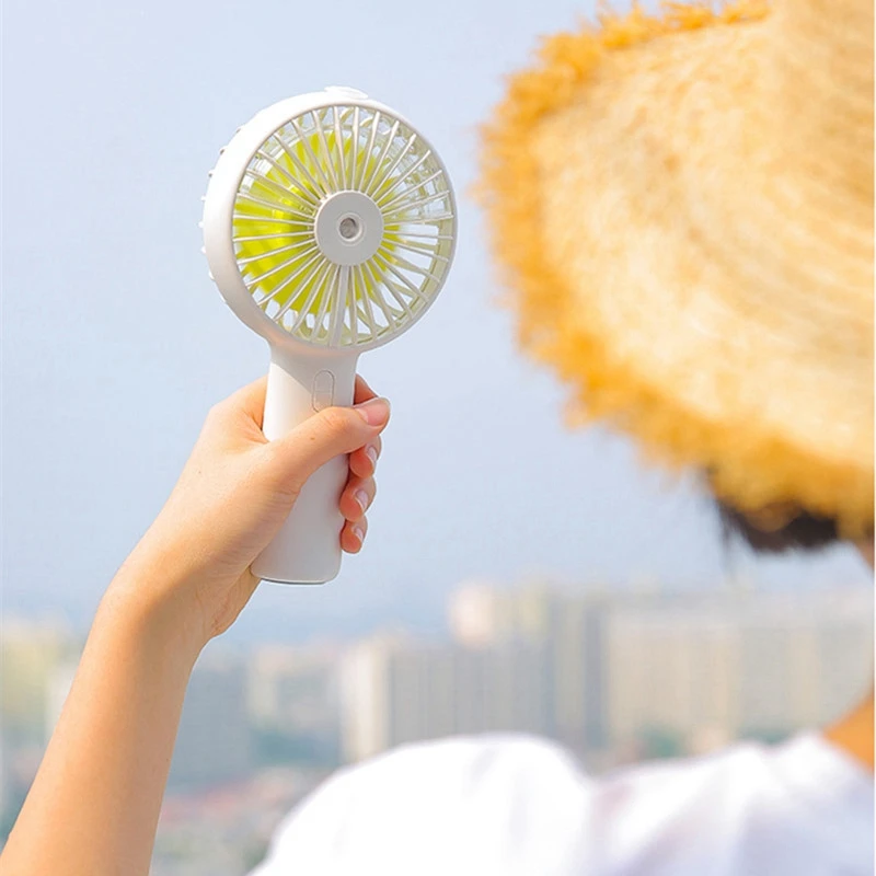 

Portable Water Spray Mist Fan Electric Mini USB Rechargeable Handheld Fan Cooling Air Conditioner Humidifier for Outdoor Office