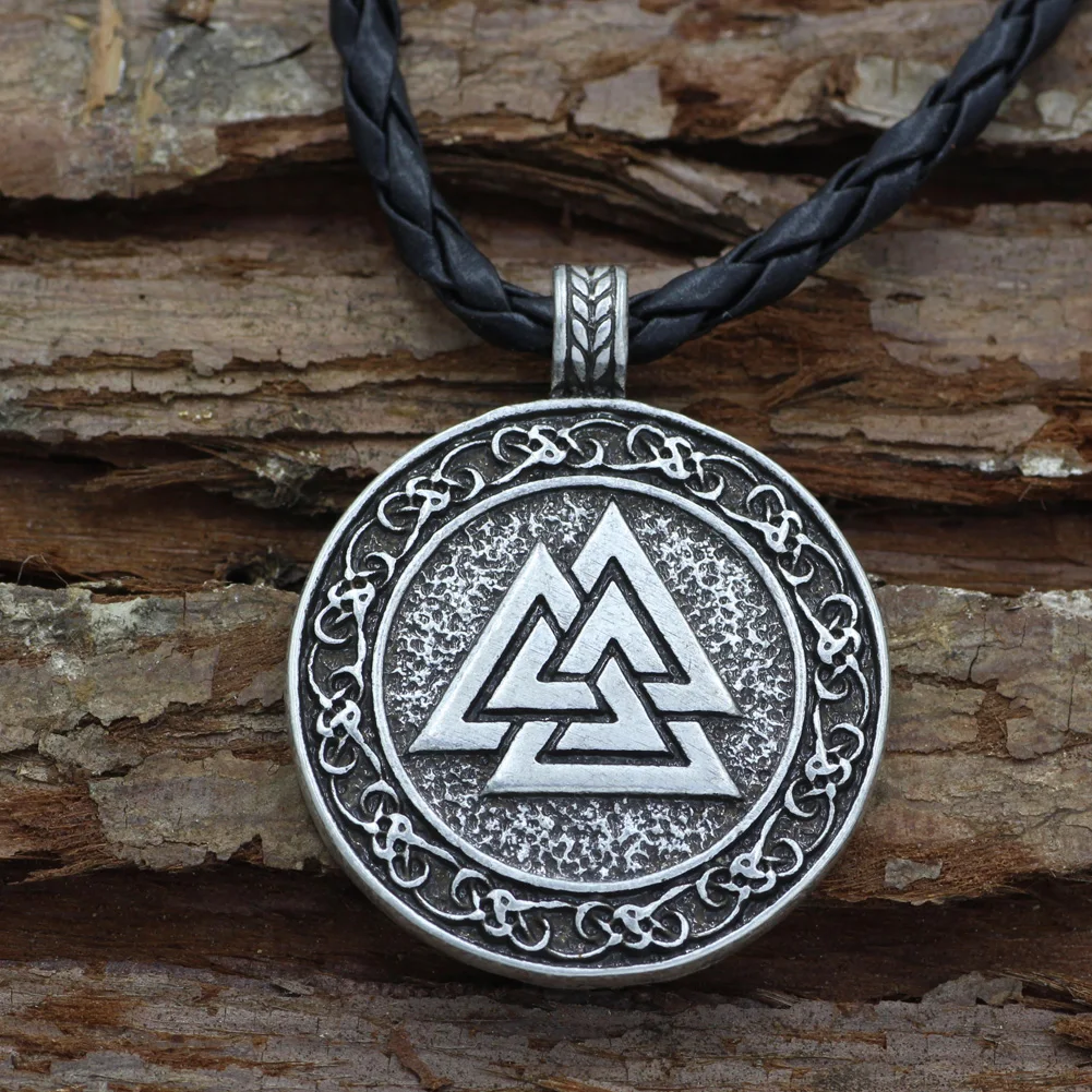 youe shone Men Fashion Norse Retro The Valknut Viking Necklace Pendant Scandinavian | Украшения и аксессуары