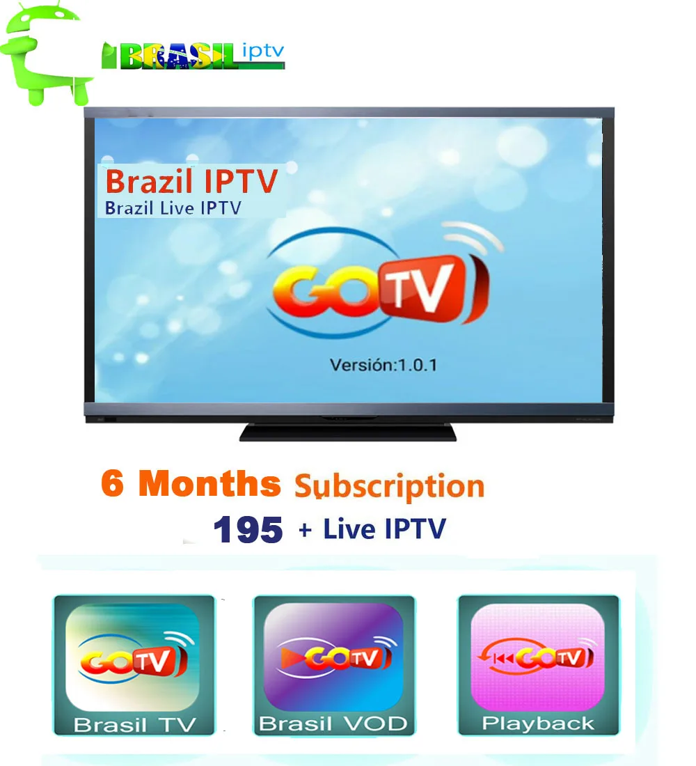6 месяцев Бразилия 4K hd IP tv АПК работа для любого android tv box android mobile и android tv+ LIVE+ VOD+ воспроизведение