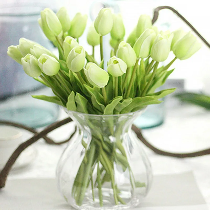 1 шт. ПУ тюльпаны Искусственные цветы Настоящее касание искусственное para decora