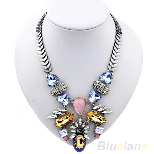 Для женщин Великолепная нескольких Кристалл Радуга нагрудник заявление