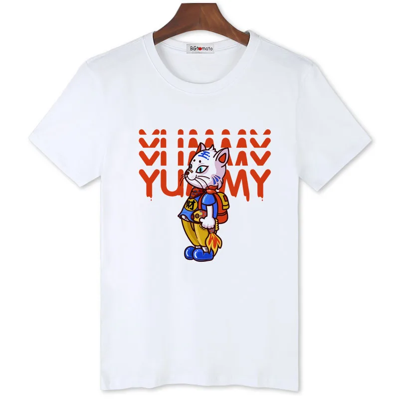 

BGtomato 2022 cute cat t-shirt lovely cartoon streetwear hot sale tee shirt homme