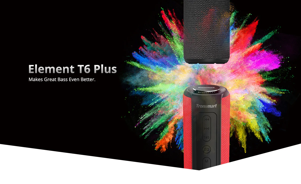 Tronsmart T6 Plus Bluetooth динамик до 40 Вт беспроводной Саундбар Bluetooth 5,0 IPX6 Водонепроницаемый динамик TWS для Iphone, Xiaomi