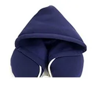 Blue U-образный подголовник с крышкой 30x28 см, подушка для шеи из пены с эффектом памяти, латексные частицы, материал наполнителя, для путешествий, офиса, домашний текстиль для подушек - Цвет: Blue