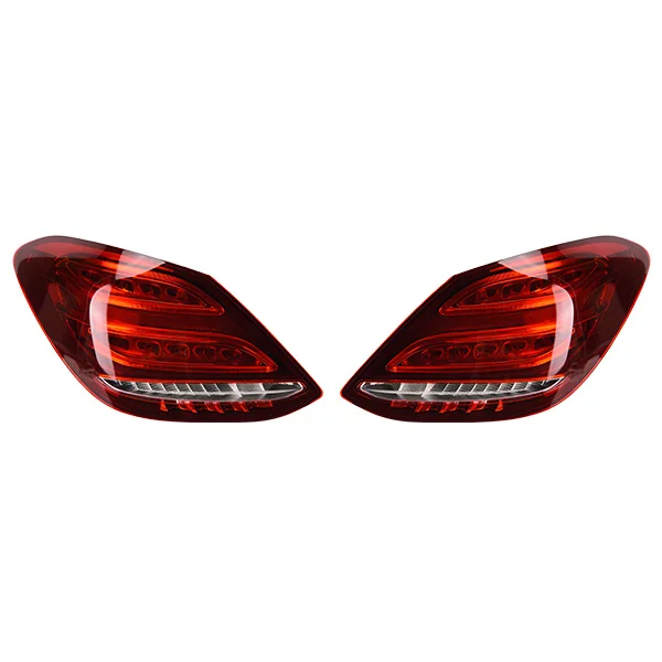 Автомобильный Стайлинг для Benz W205 задние фары- C180 C200 C260 C300 c400 задние фары светодиодный задние фары DRL тормоза заднего хода - Цвет: a set of 2 pieces