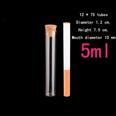 Capacity 5ml 200pcs wholesale empty glass tube , 5ml mini Wishing bottle with cork , clear 5ml mini glass bottles with corks