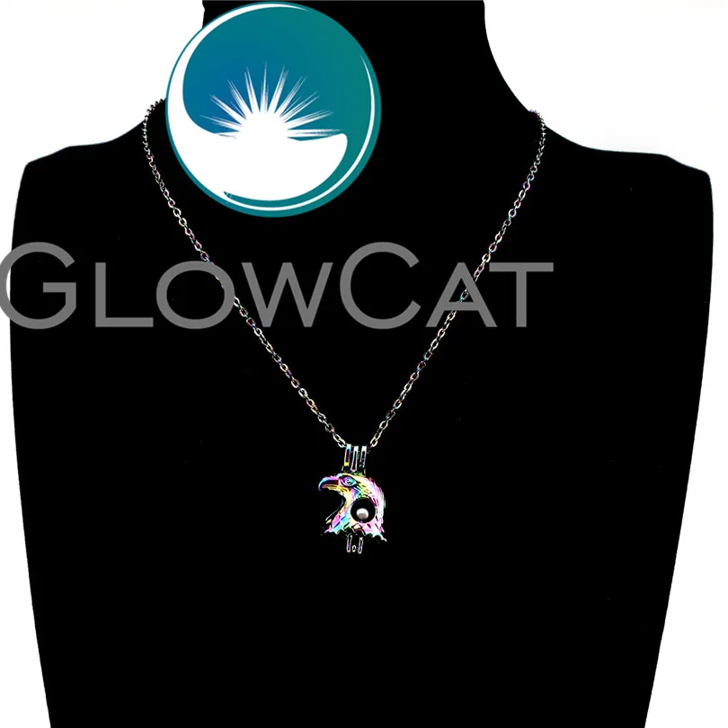 GLOWCAT R-C629 Радуга Цвет Орел ястреб бусины клетка кулон духи аэрозольный