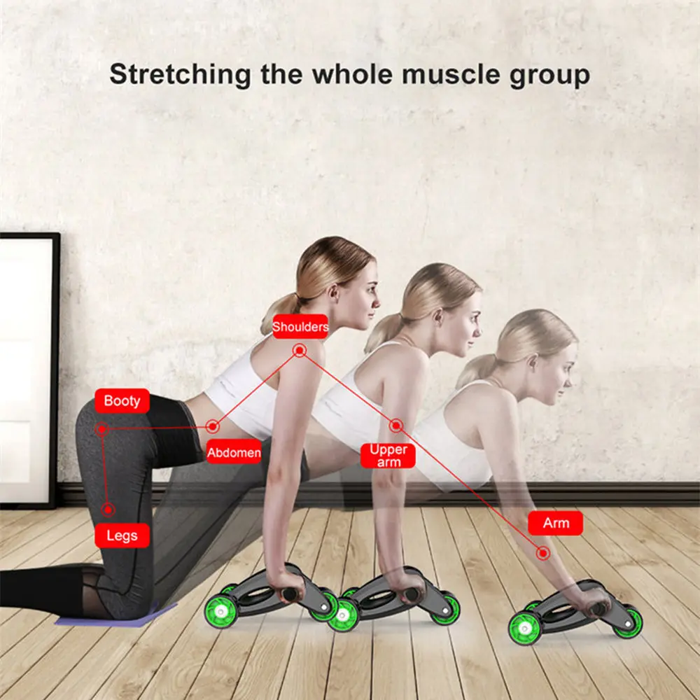 Четырехколесный ролик для упражнений по брюшному прессу Procircle 2 шт. тренировочное