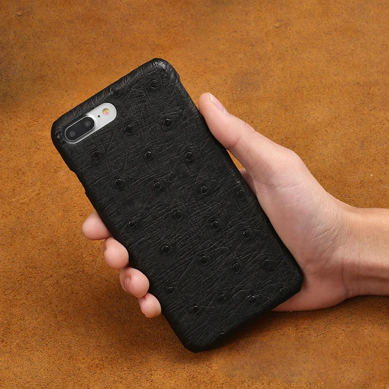 Чехол из натуральной кожи для iPhone 8PLUS 7 plus Оригинальный чехол страусиной apple iphone 8 6S