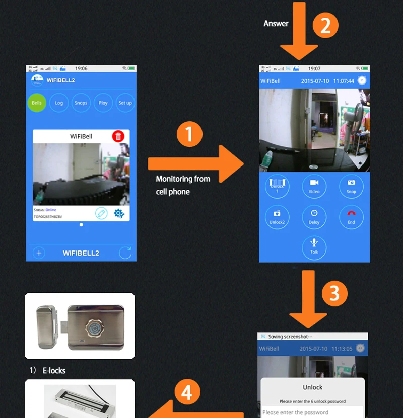 ACTOP wifi603 WiFi видео-телефон двери камера беспроводной дверной звонок interfone с RFID кард-ридером для доступа к двери безопасности