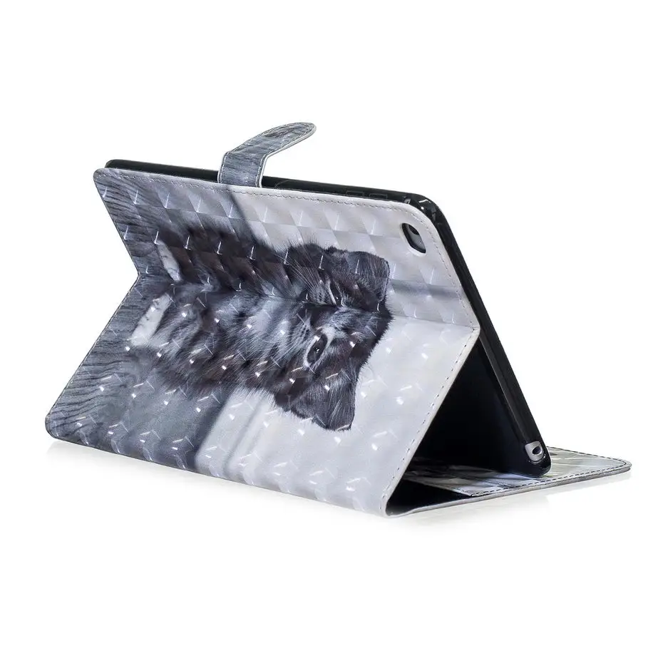 3D окрашенный PU кожаный чехол для Apple iPad Mini 4 7 9 &quotЧехол Mini4 Funda планшета с