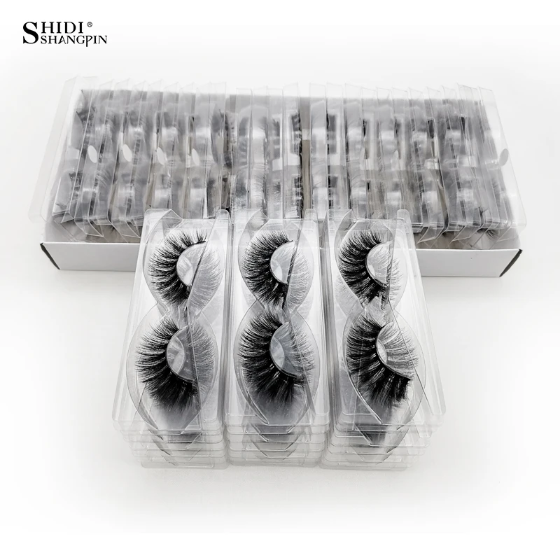 New Wholesale 50 pairs eyelashes natural long 3d mink lashes false eyelashes makeup mink eyelashes lashes extensions maquiagem