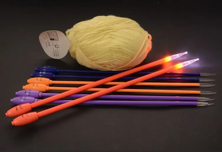 9 размеров светящиеся спицы со светодиодной подсветкой|needle|needles knitting |