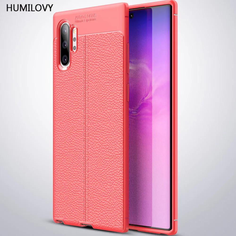 For Samsung Galaxy Note 10 Pro Case Fundas Shockproof Luxury Leather Soft TPU for Cover |