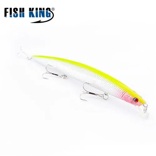 FISH KING 1 шт. гольян 23,7 г 18 мм 0-1,5 м глубина воблер гольян рыболовные приманки острые Крючки плавающая приманка жесткая наживка; рыболовный воблер - Цвет: FK180-005