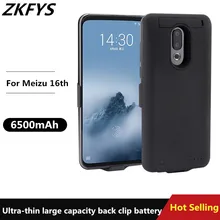 ZKFYS 6500mAh Slim Battery Cover For Meizu 16th Battery Charger Cases Portable Power Bank Cover Backup Battery Powerbank Case