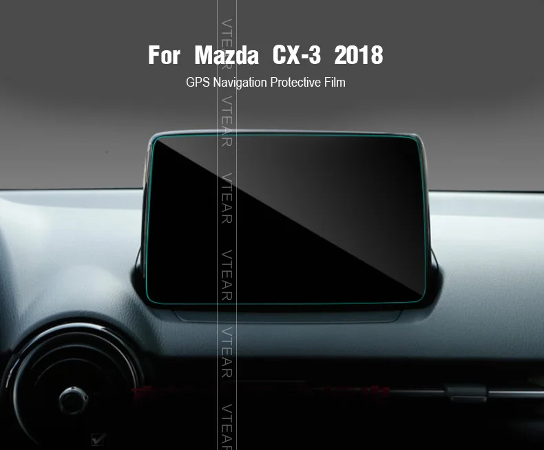 Vtear для Mazda CX-3 CX3 gps Навигация экран стальной материал Защитная пленка для ЖК-экрана пленка наклейка аксессуары